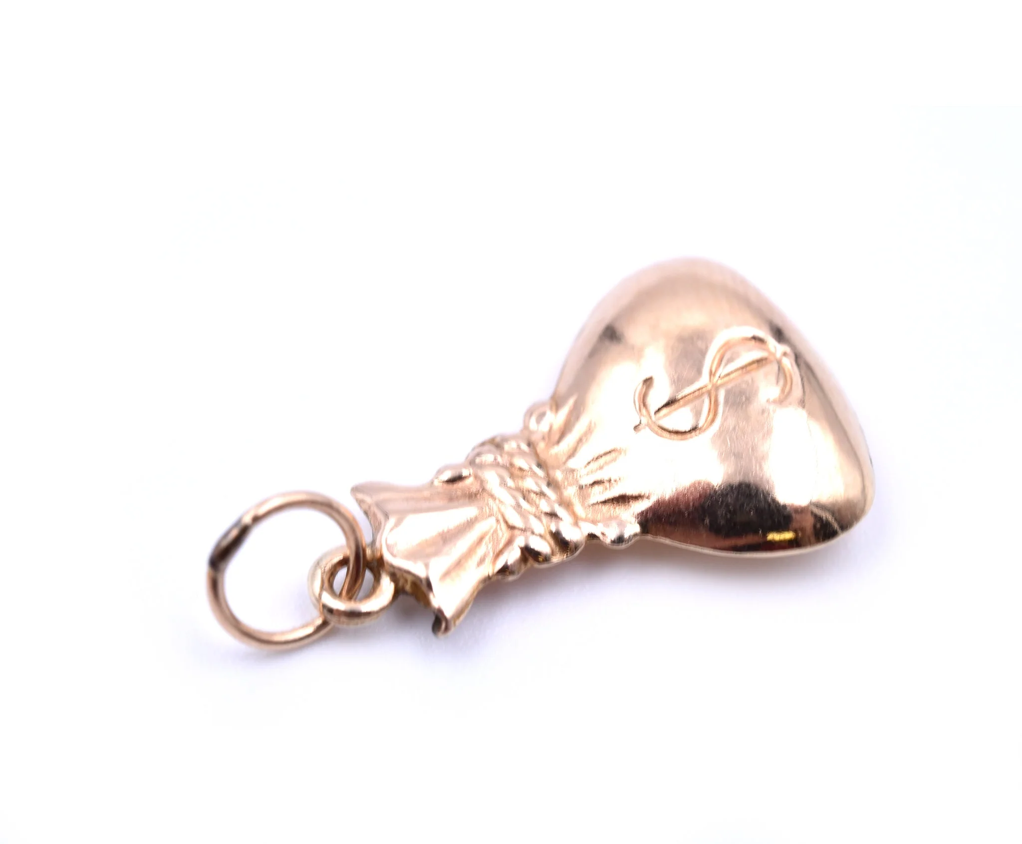 Money Bag Charm 14k Yellow Gold - Image 2