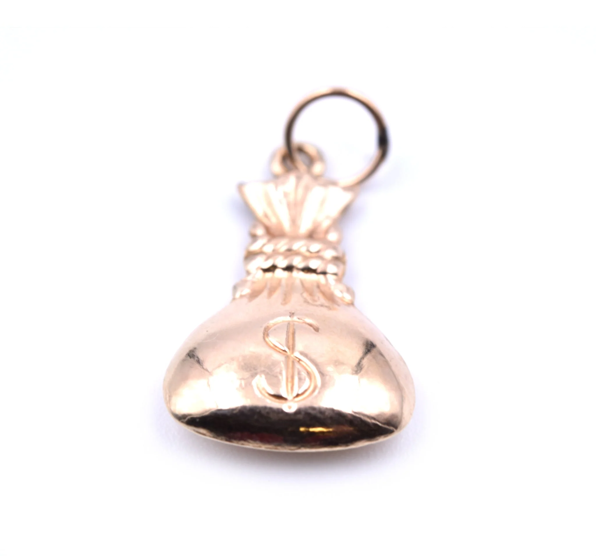 Money Bag Charm 14k Yellow Gold - Image 3