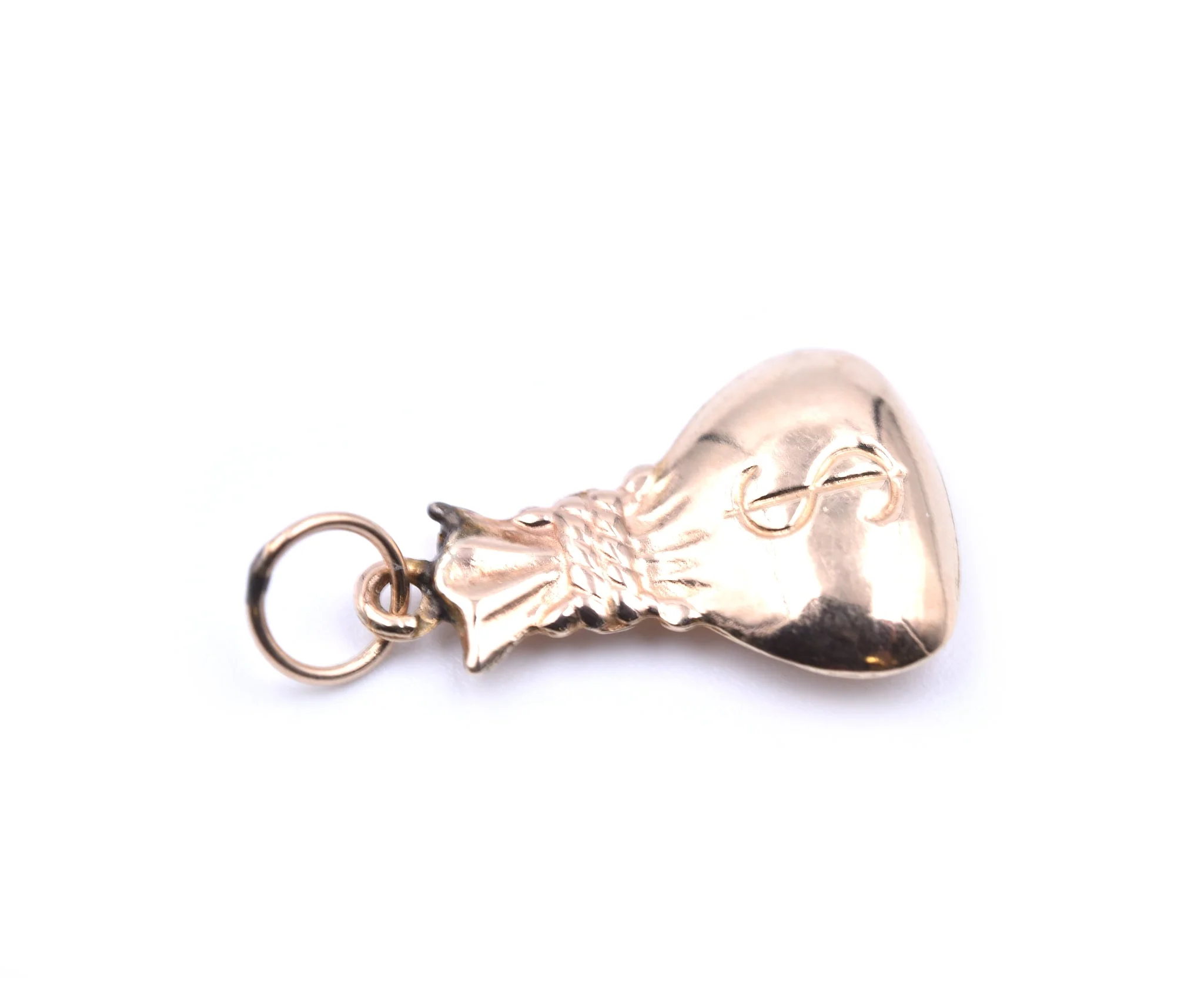 Money Bag Charm 14k Yellow Gold - Image 4