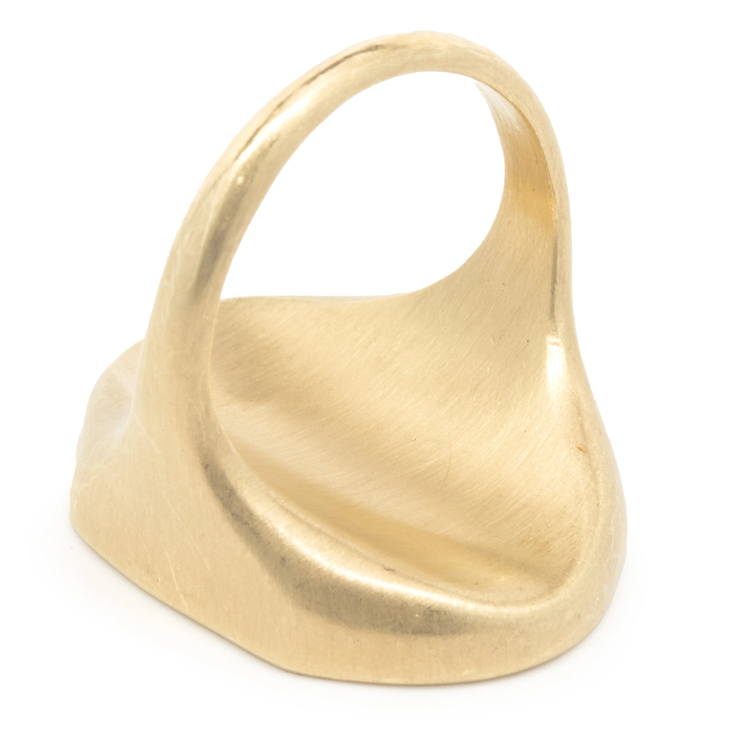 Monique Pean 18 Karat Yellow Gold Vintage Agate Ring - Image 4