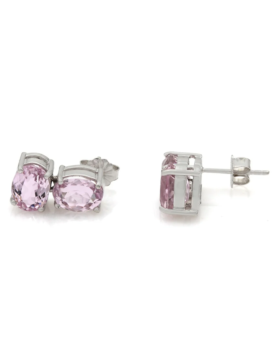Morganite Drop Earrings in Gold - Image 2