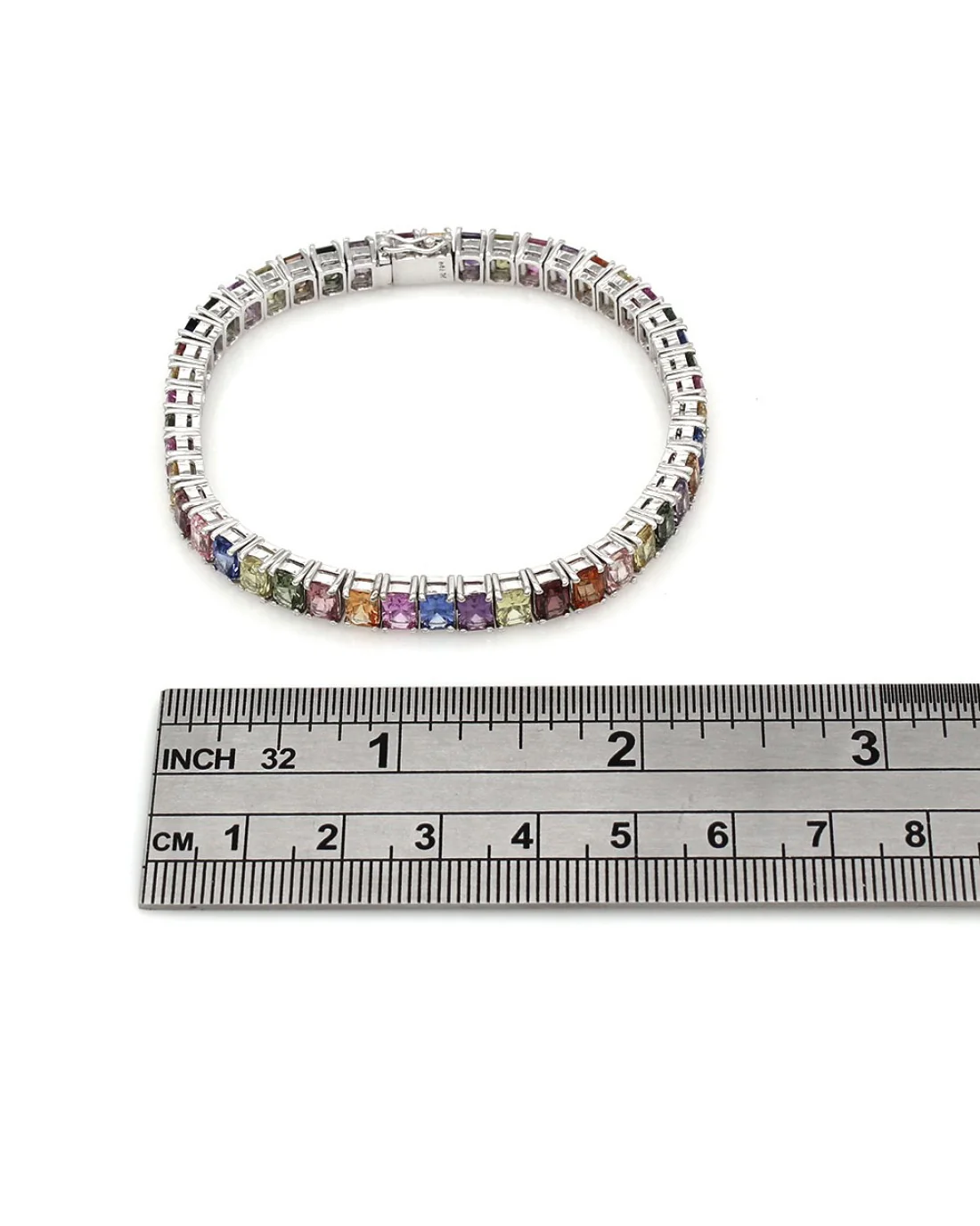 Multi Color Sapphire Bracelet in Gold - Image 3