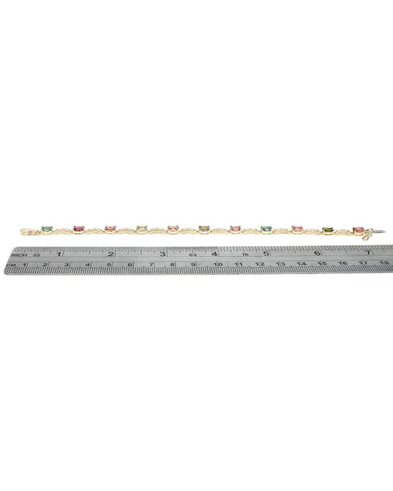 Multi Color Tourmaline Inline Bracelet - Image 3