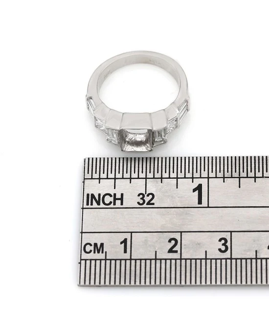 Multi-Shape Tiered Diamond Mounting in 18k White Gold - Image 3