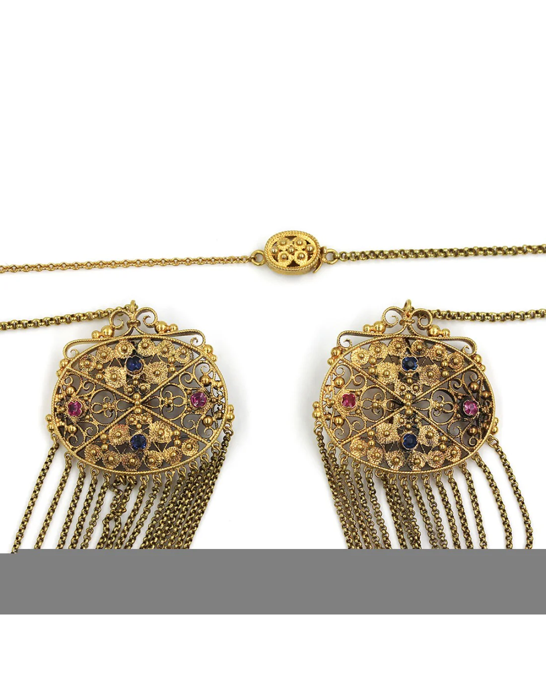 Multi-Strand Gold Bib Necklace - Image 2