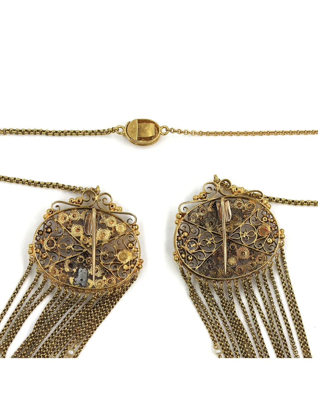 Multi-Strand Gold Bib Necklace - Image 3