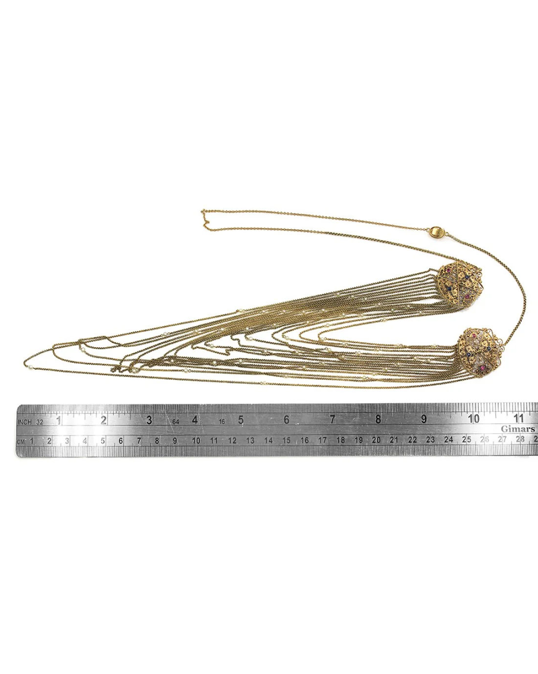 Multi-Strand Gold Bib Necklace - Image 4