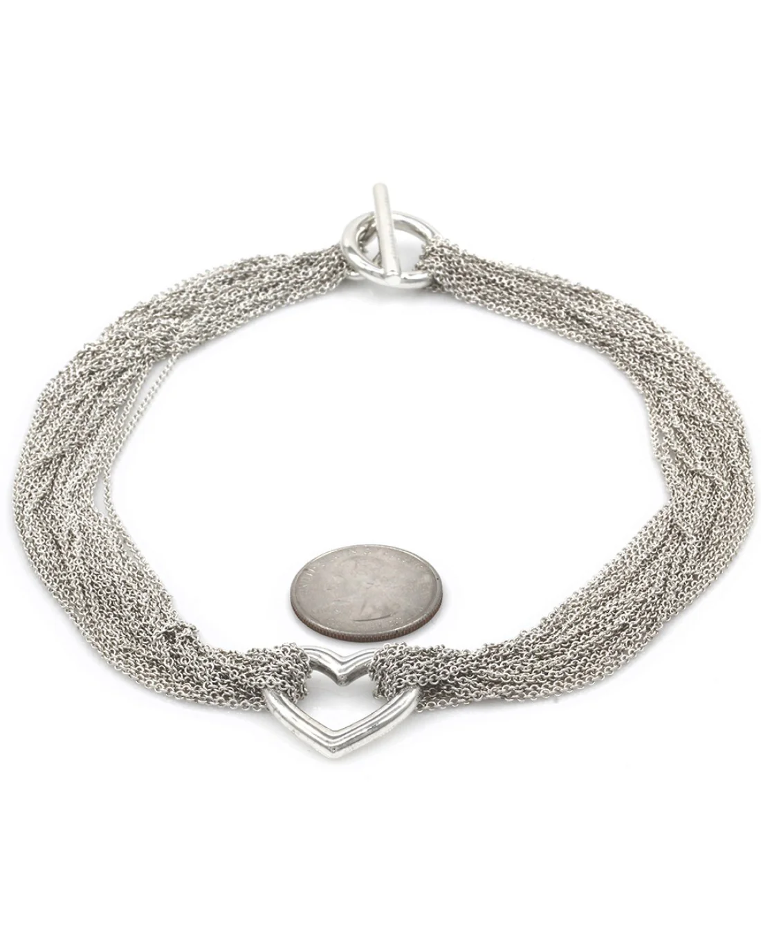 Multi Strand Open Heart Necklace - Image 4