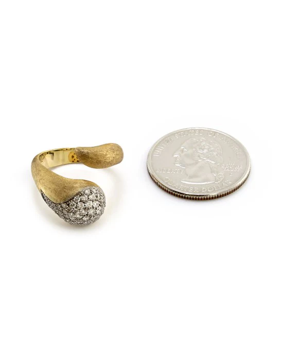 Nanis Cachemire Pave Diamond Bypass Ring in Gold - Image 5