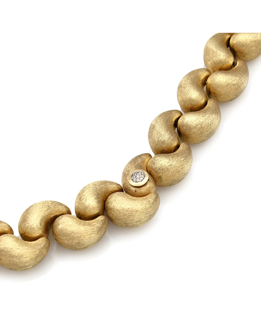 Nanis Textured Scalloped Necklace with Diamond Clasp - Image 2