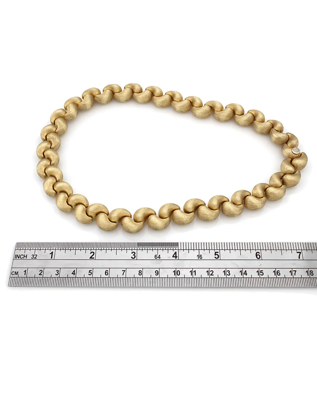 Nanis Textured Scalloped Necklace with Diamond Clasp - Image 3