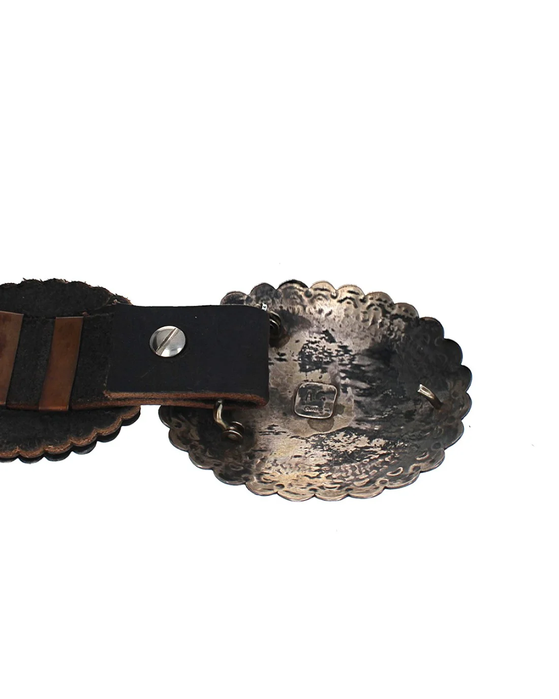 Navajo Arnold Goodluck Sterling Silver & Turquoise Concho Belt - Image 2