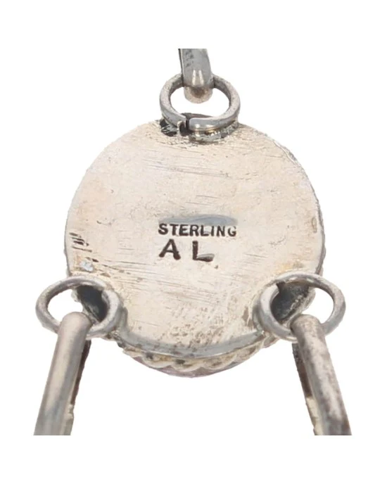 Navajo Augustine Largo Sterling Silver Charoite Necklace - Image 3