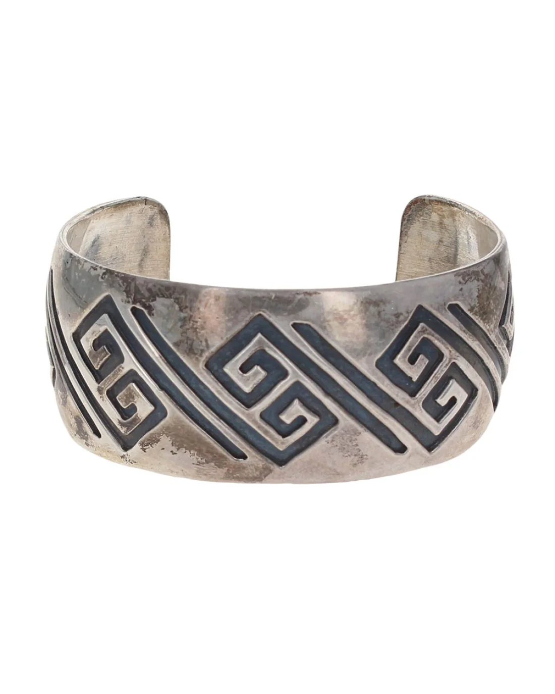 Navajo Carlb Begay Sterling Silver Cuff Bracelet - Image 2