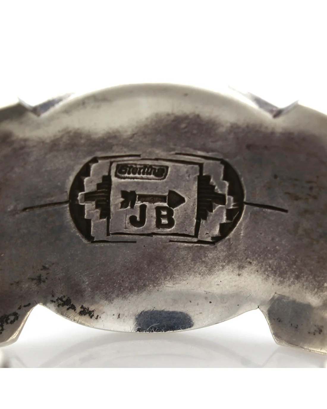 Navajo Jefferson Brown Sterling Silver & Turquoise Cuff Bracelet - Image 3
