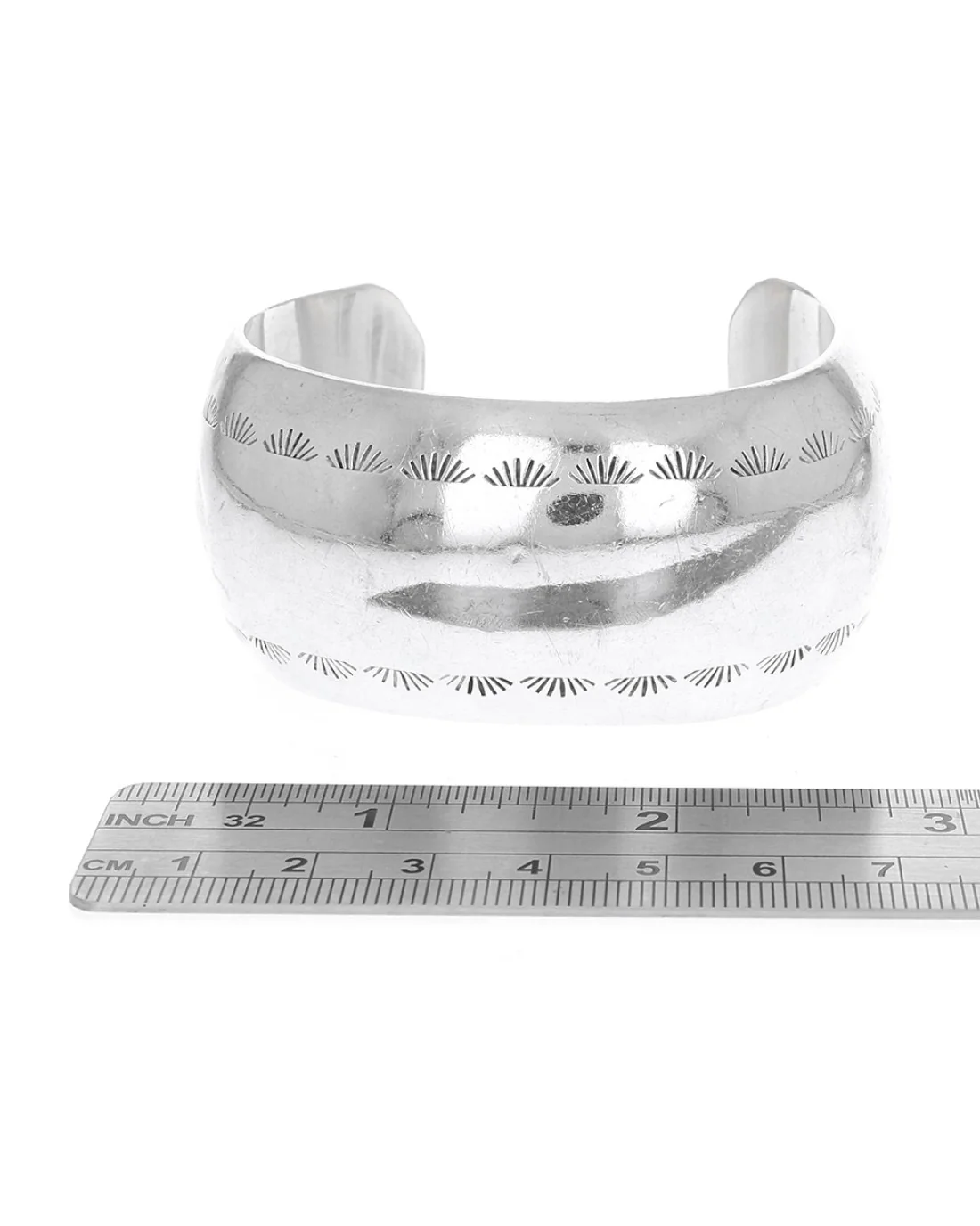 Navajo Katalina Scott Sterling Silver Cuff Bracelet - Image 3