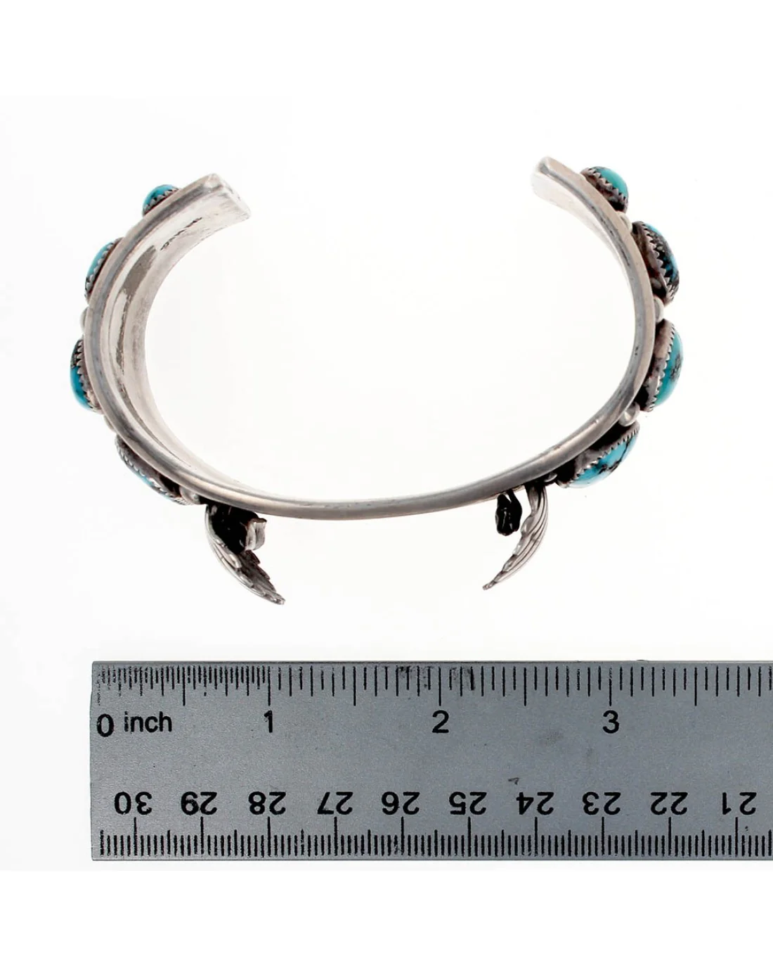 Navajo Orville Tsinnie Sterling Silver Turquoise Watch Cuff Bracelet - Image 4