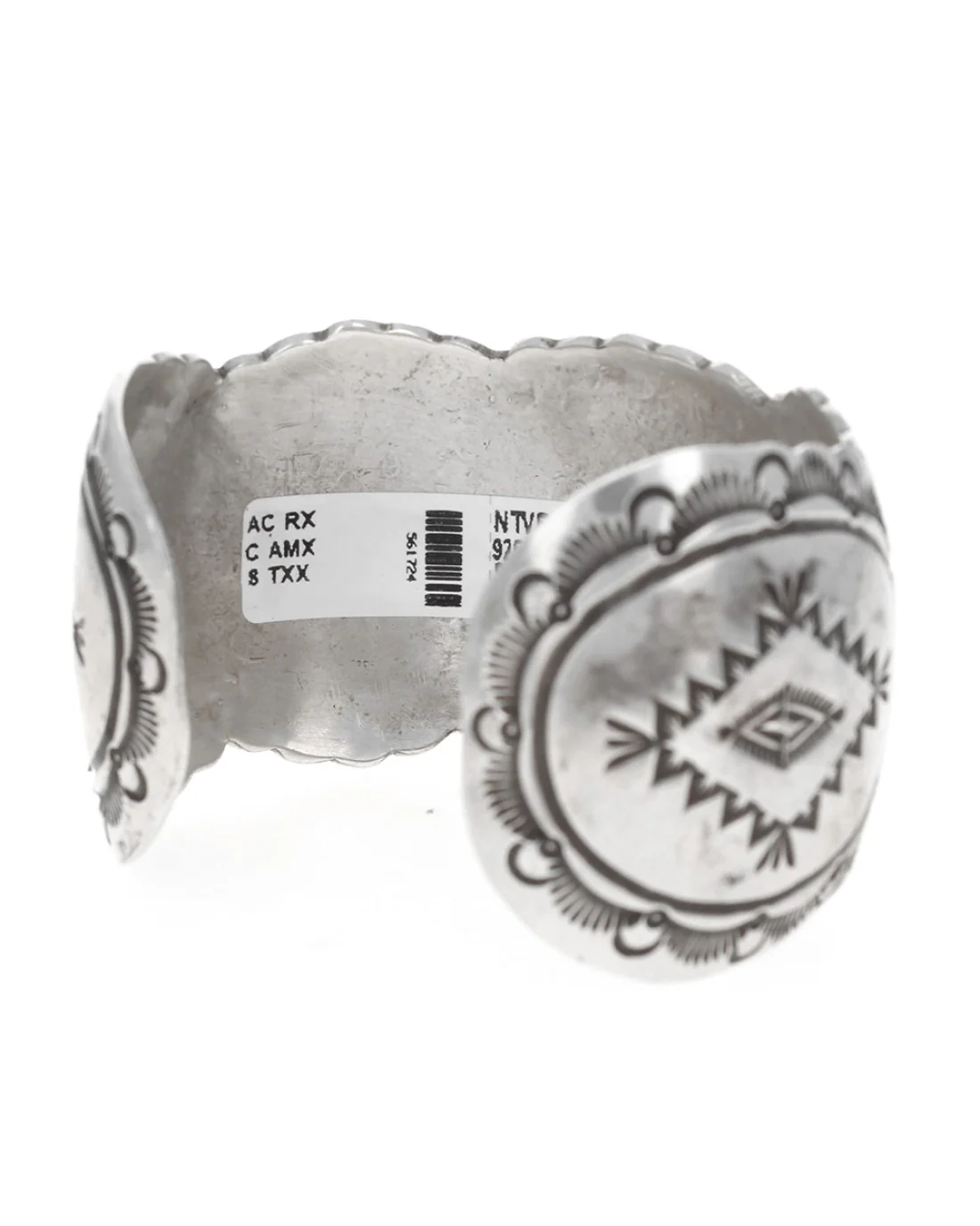 Navajo Stamped Sterling Silver Cuff Bracelet - Image 2