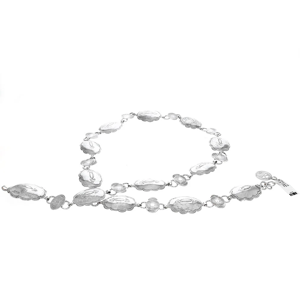 Navajo Sterling Silver Concho Belt