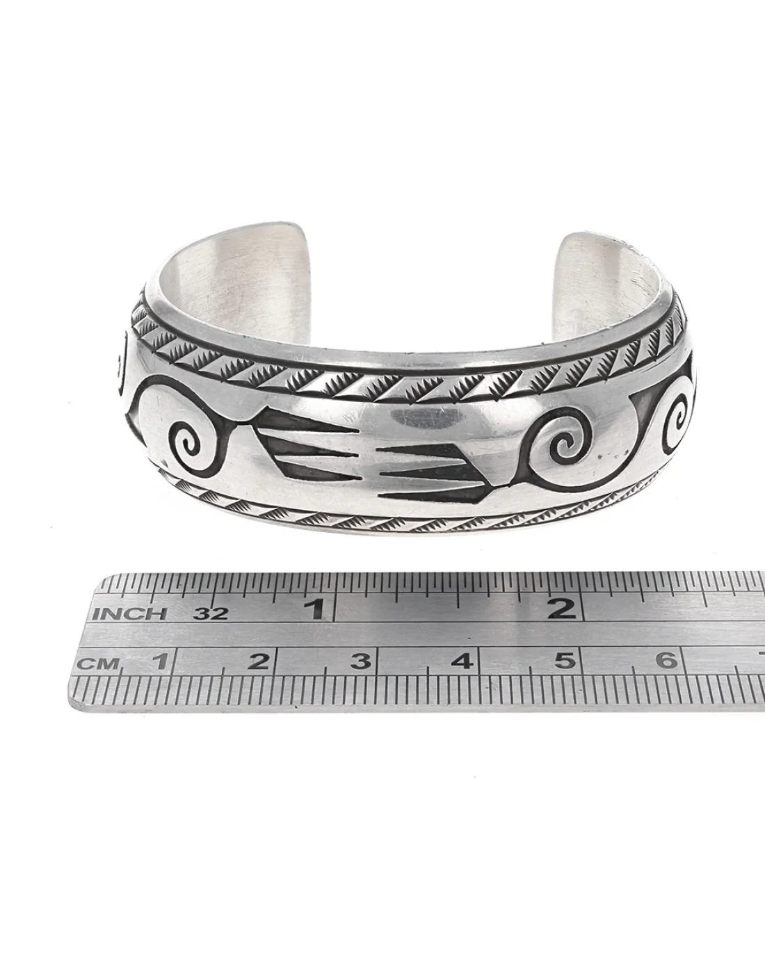 Navajo Sterling Silver Cuff Bracelet - Image 3