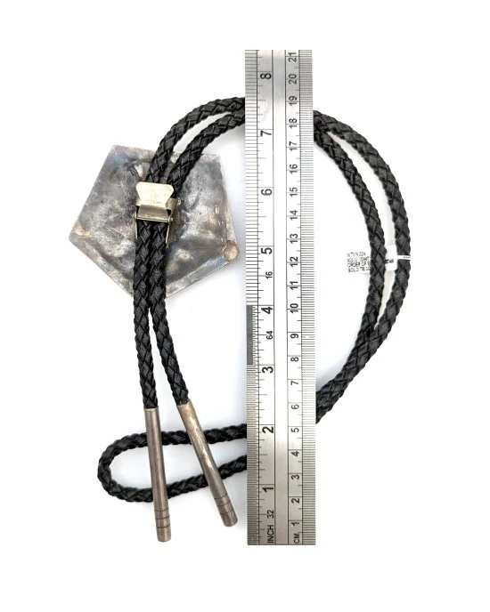 Navajo Sterling Silver Multi-Stone Inlay Order of the Eastern Star Masonic Bolo Tie - Image 5