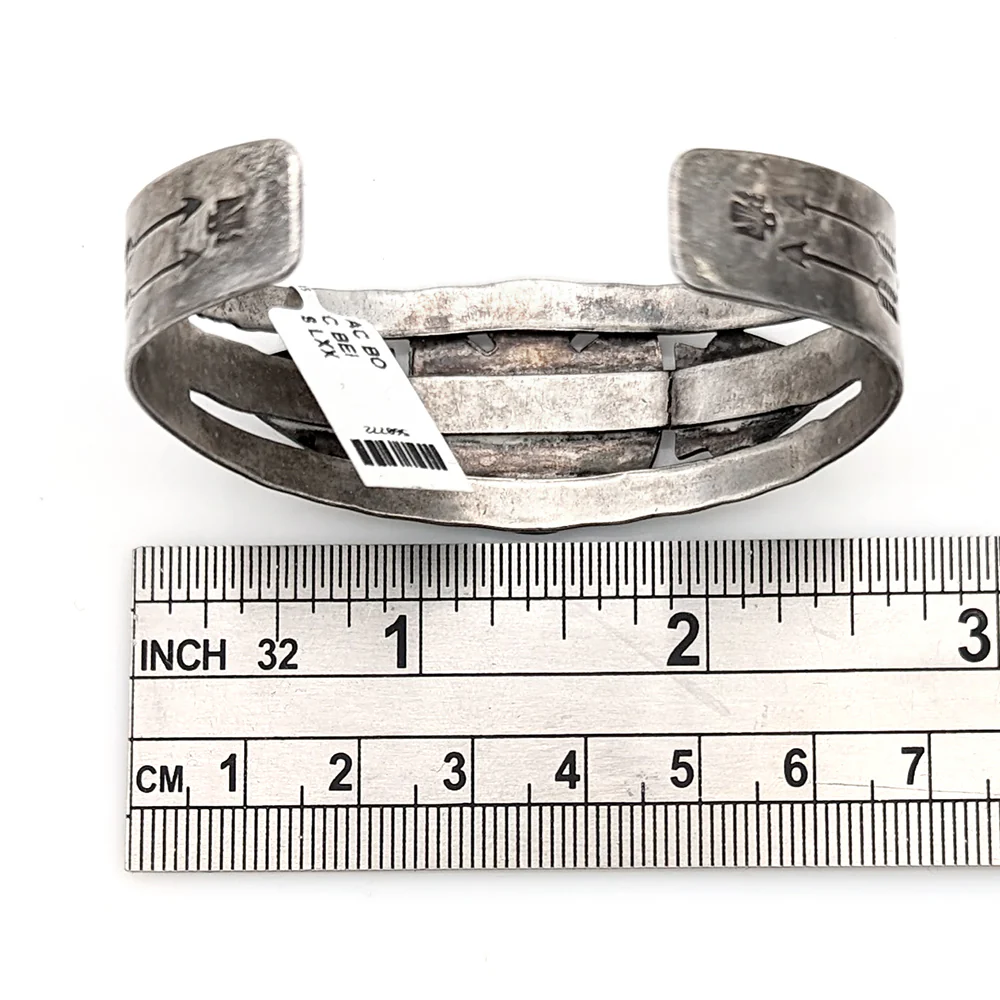 Navajo Sterling Silver Thunderbird Cuff Bracelet - Image 4