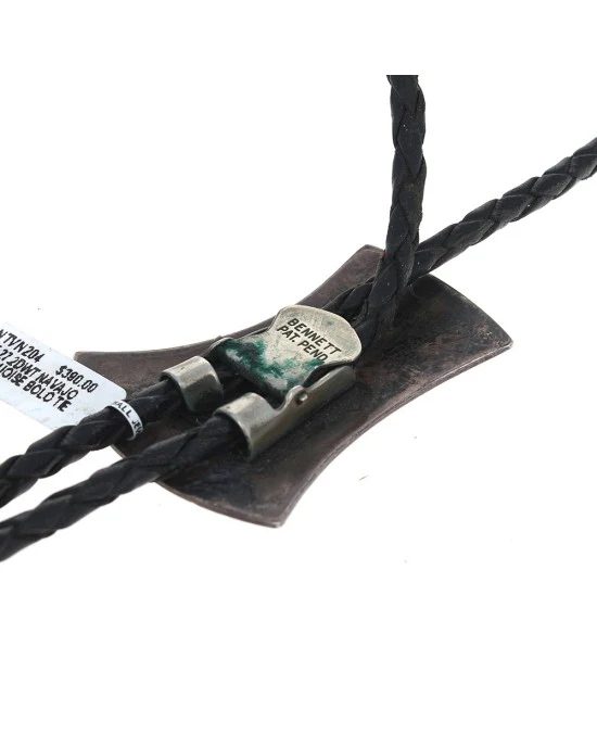 Navajo Sterling Silver & Turquoise Bolo Tie - Image 2