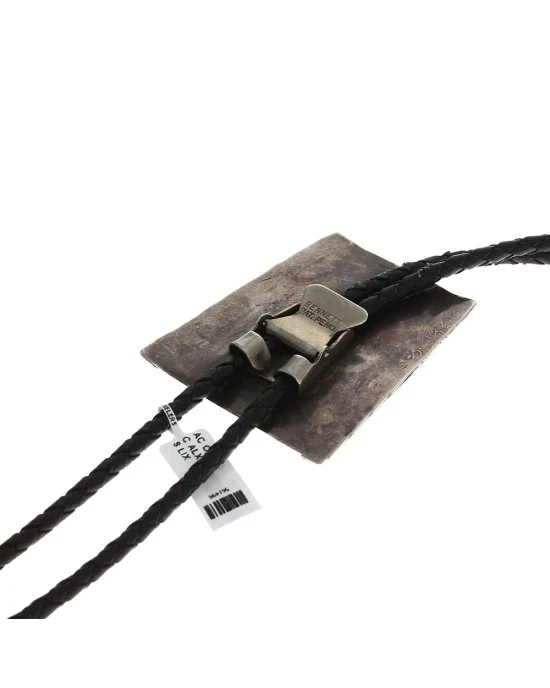 Navajo Sterling Silver & Turquoise Bolo Tie - Image 2