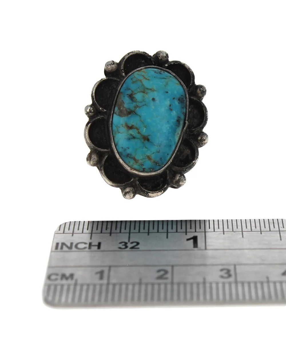 Navajo Sterling Silver & Turquoise Ring - Image 3