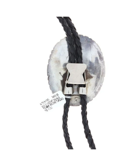 Navajo Tommy Moore Gold Filled Sterling Silver & Turquoise Bolo Tie - Image 2