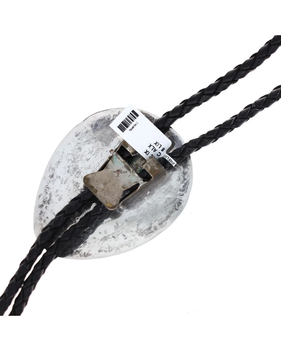 Navajo Wilbur Musket Sterling Silver & Turquoise Bolo Tie - Image 2