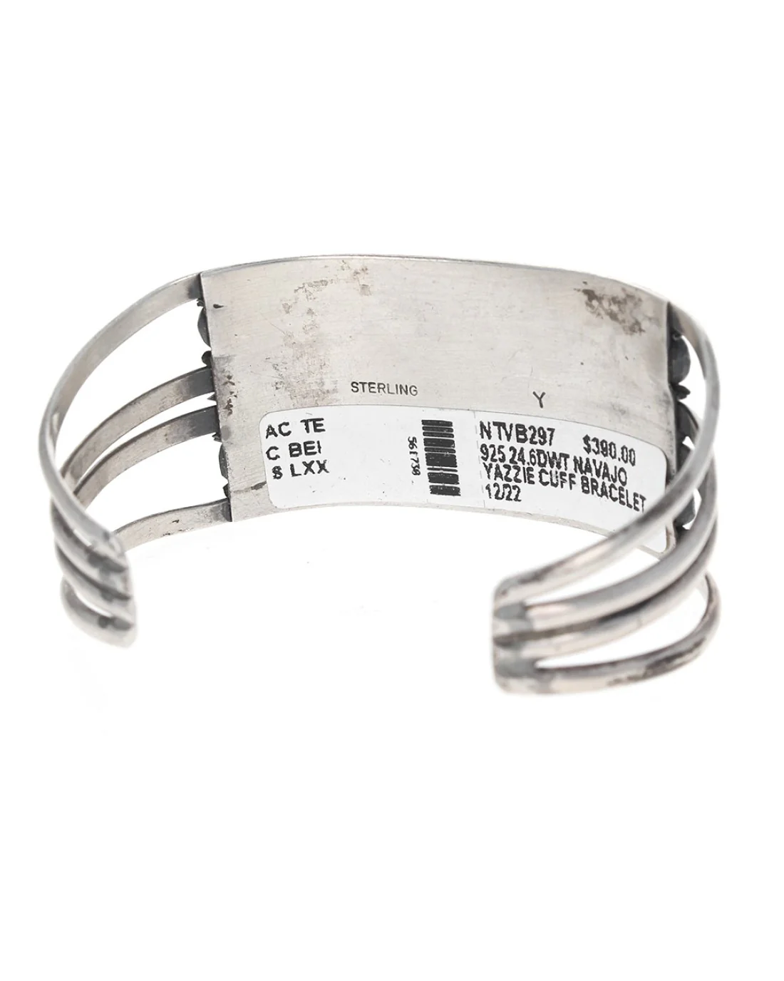 Navajo Yazzie Sterling Silver Cuff Bracelet - Image 2