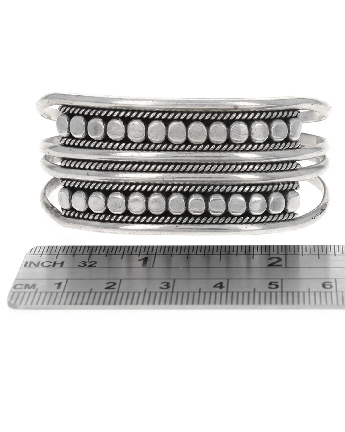 Navajo Yazzie Sterling Silver Cuff Bracelet - Image 3