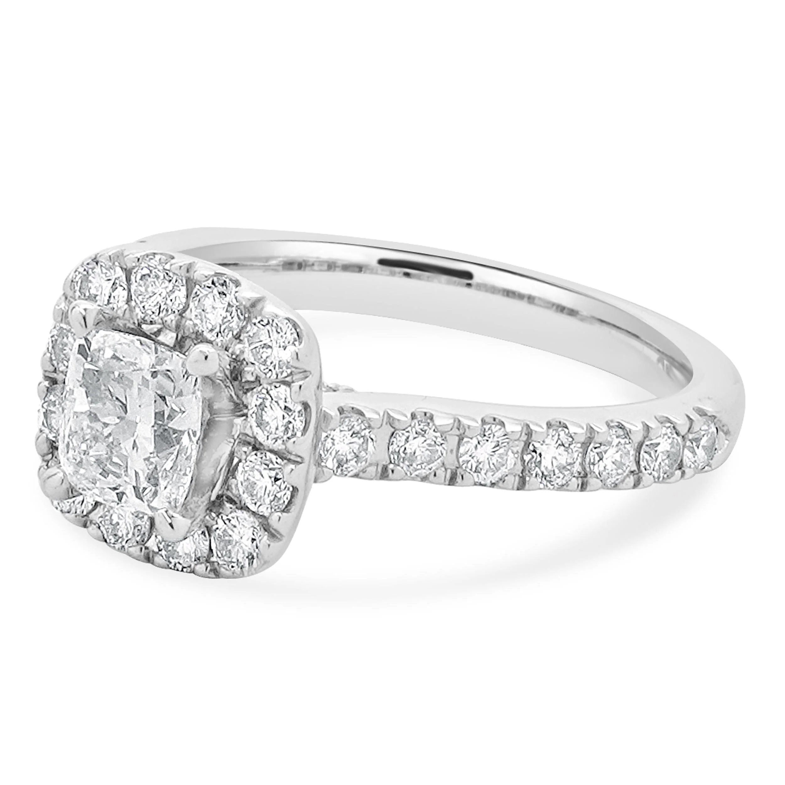 Neil Lane 14 Karat White Gold Cushion Cut Diamond Engagement Ring - Image 2