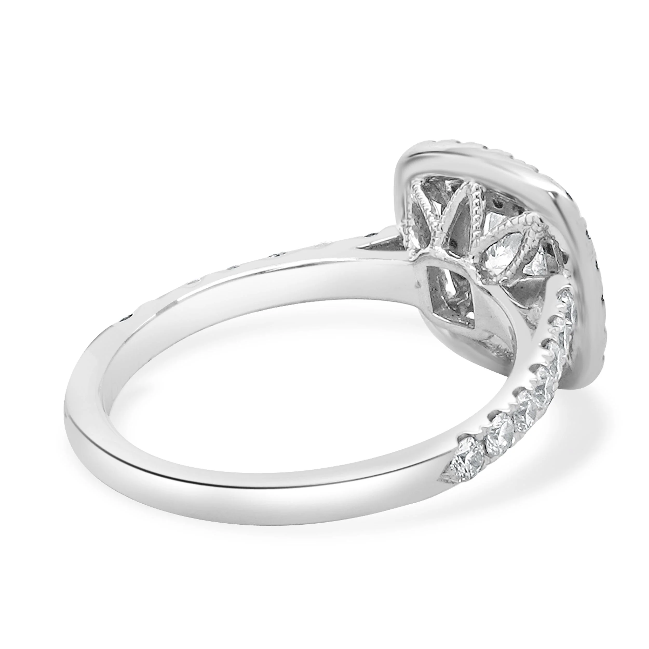 Neil Lane 14 Karat White Gold Cushion Cut Diamond Engagement Ring - Image 4