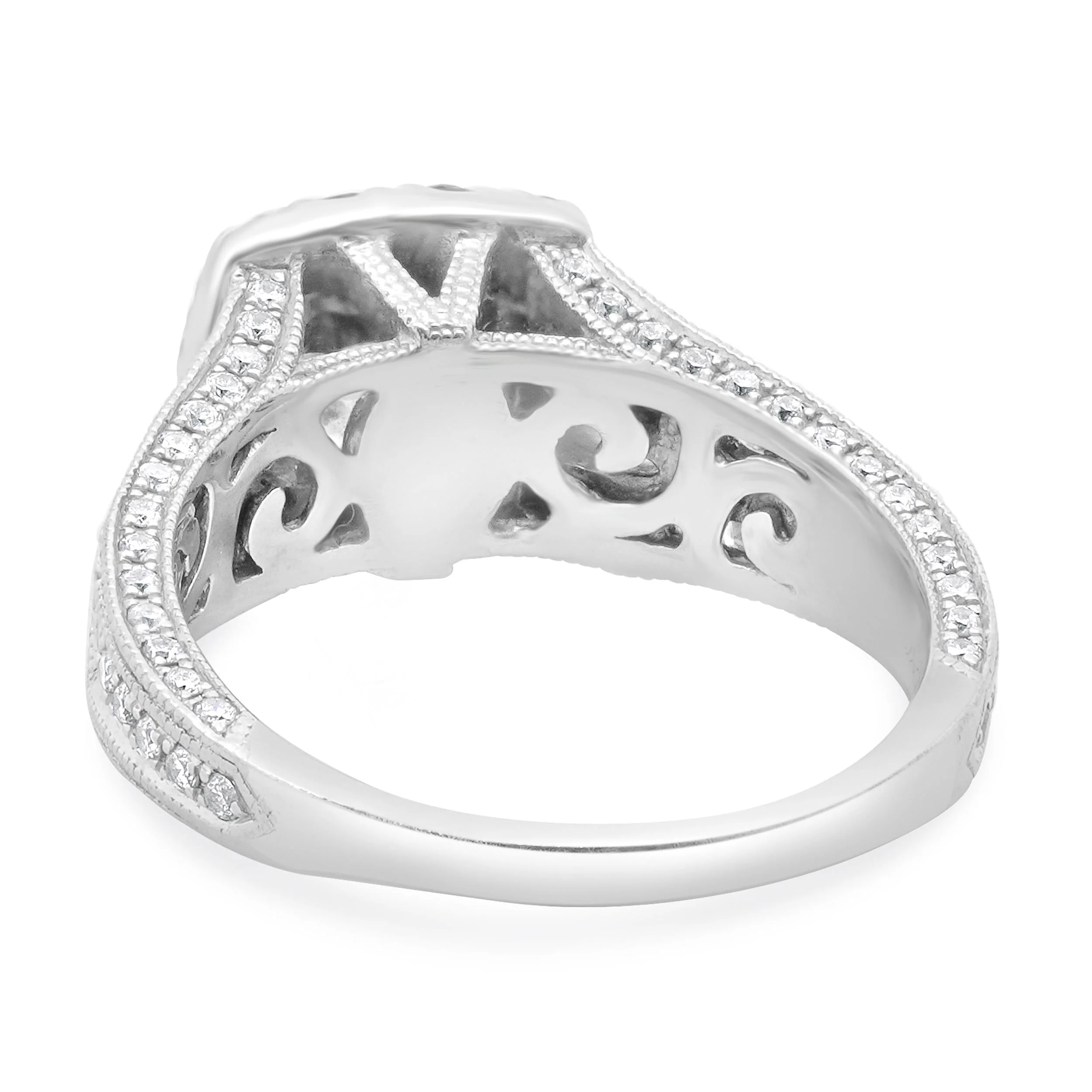 Neil Lane 14 Karat White Gold Cushion Cut Diamond Engagement Ring - Image 3