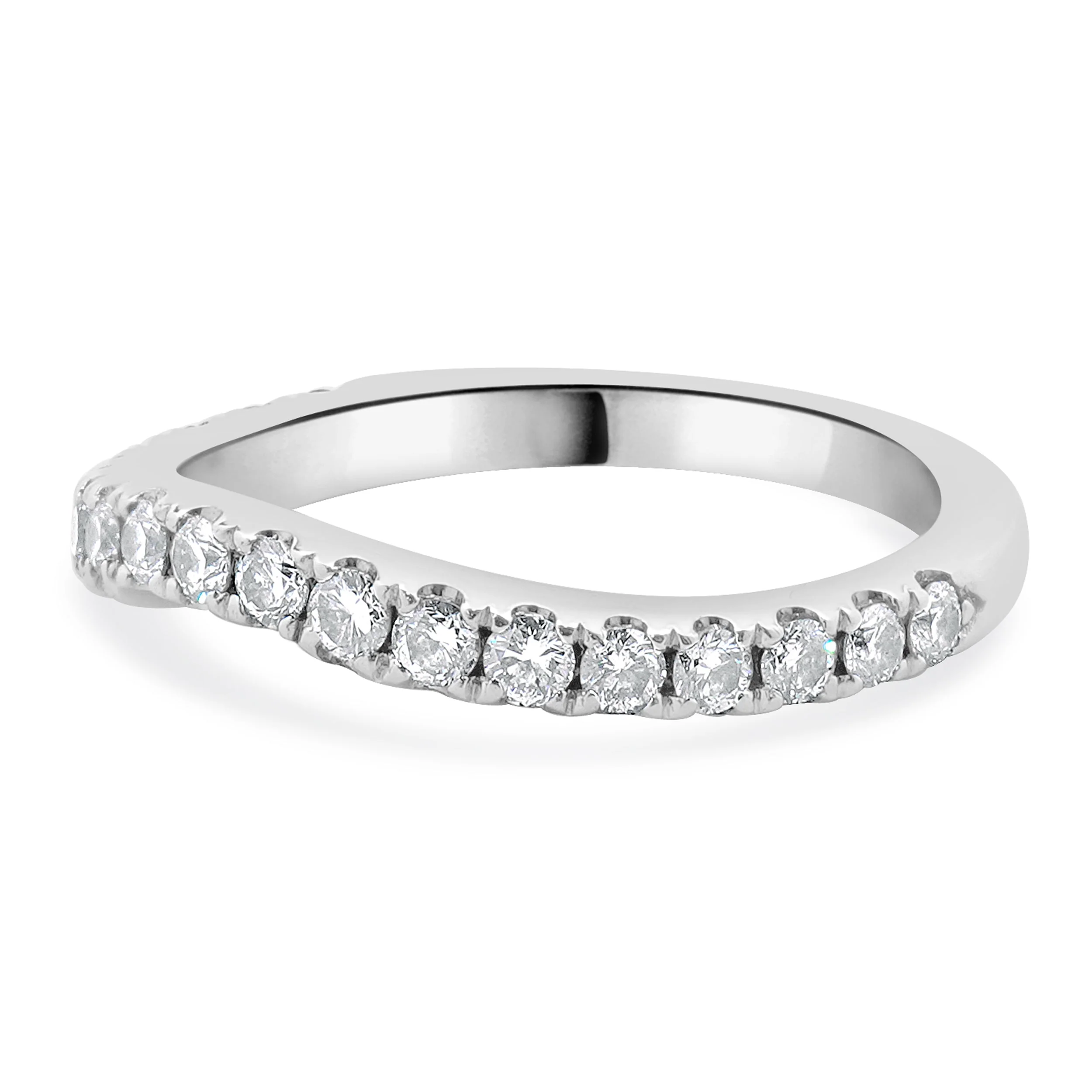 Neil Lane 14 Karat White Gold Diamond Contour Band - Image 2