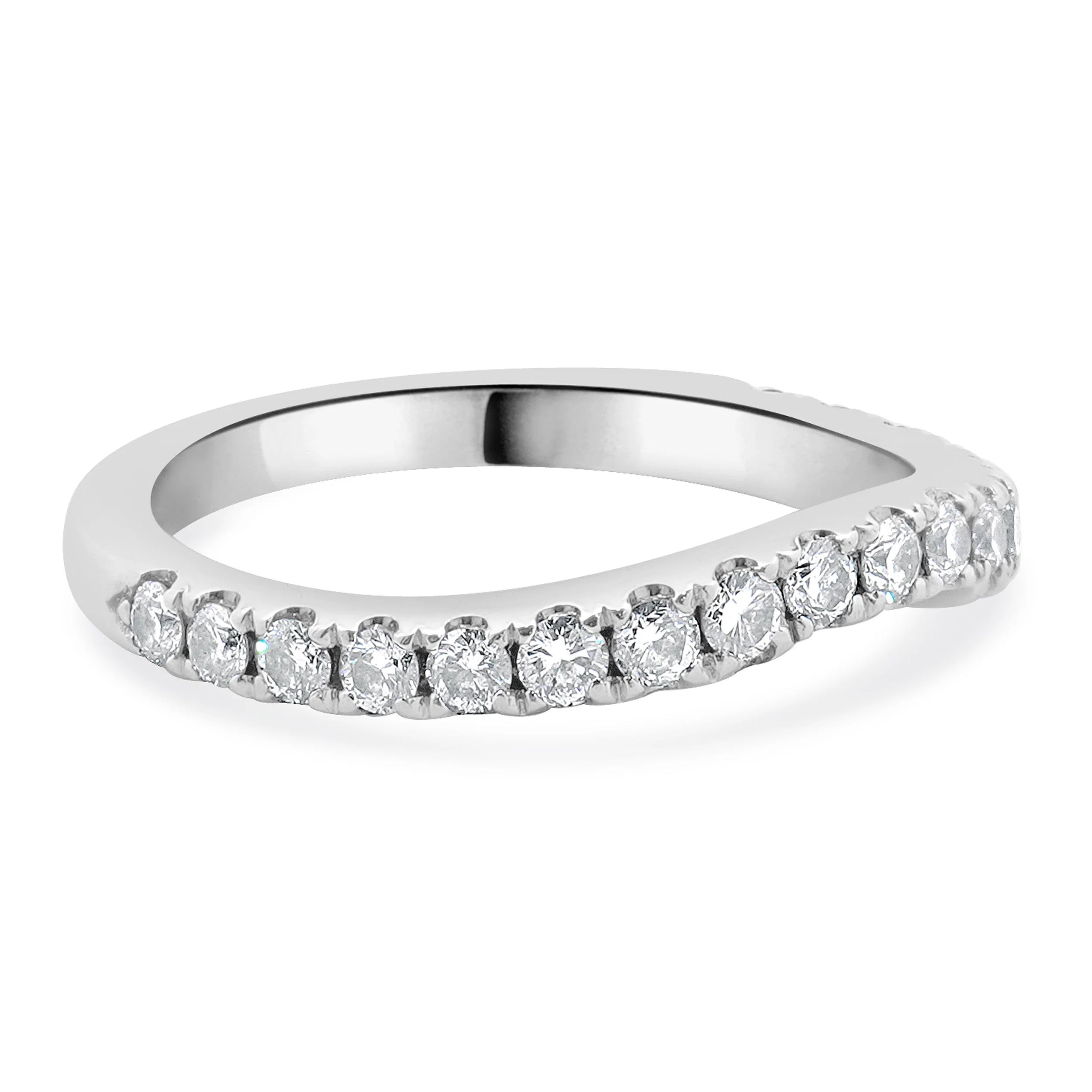 Neil Lane 14 Karat White Gold Diamond Contour Band - Image 4