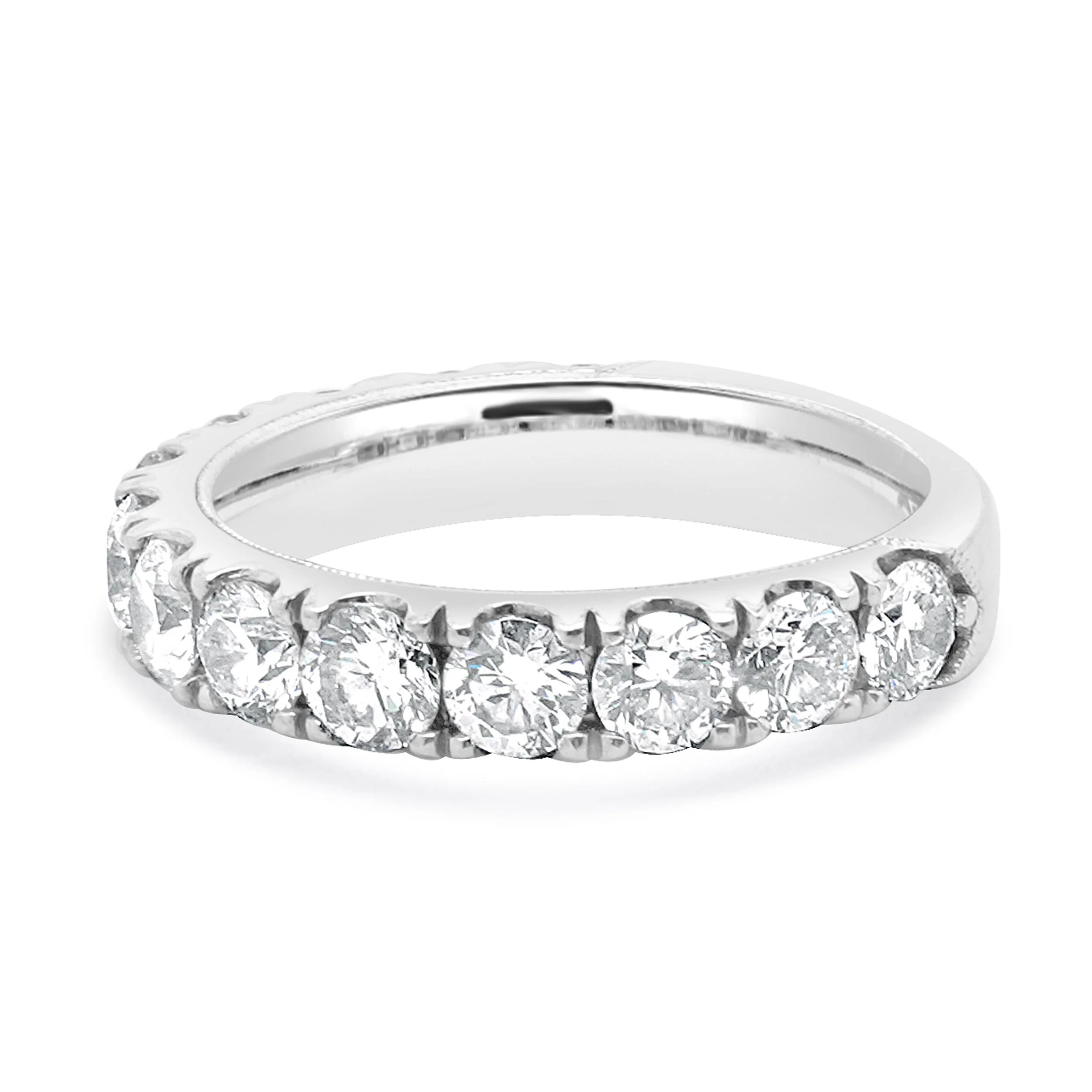 Neil Lane 14 Karat White Gold Diamond Semi Eternity Band - Image 2