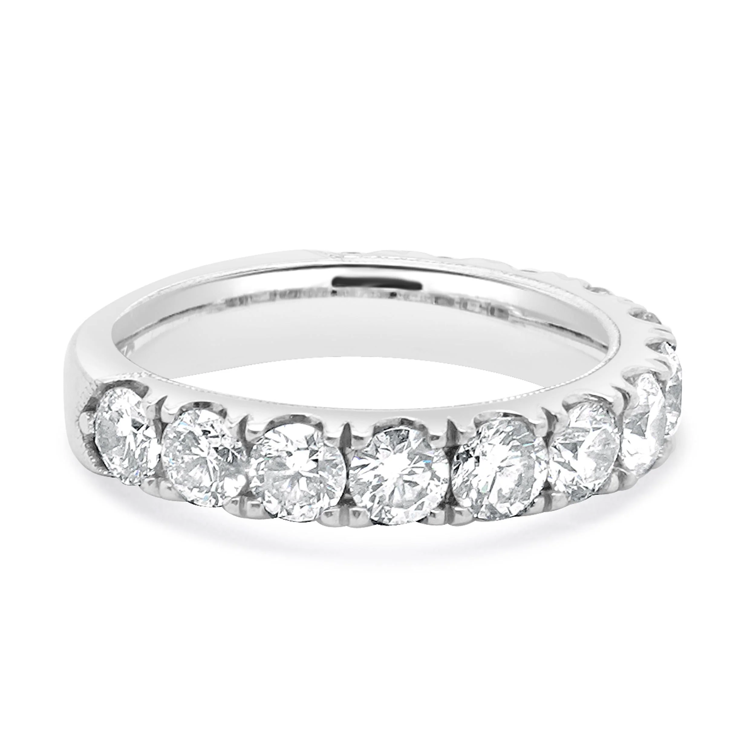 Neil Lane 14 Karat White Gold Diamond Semi Eternity Band - Image 3