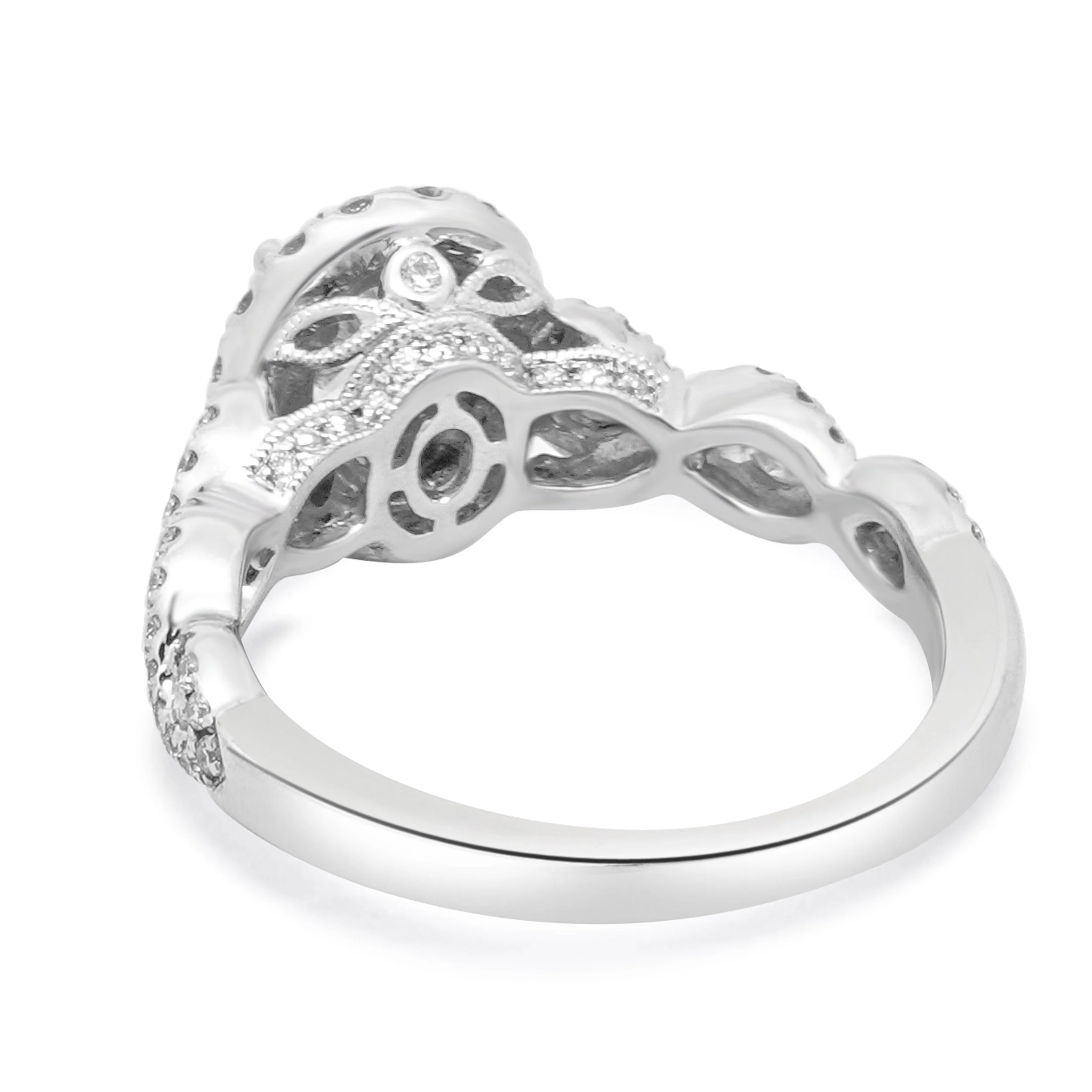 Neil Lane 14 Karat White Gold Oval Diamond Engagement Ring - Image 3