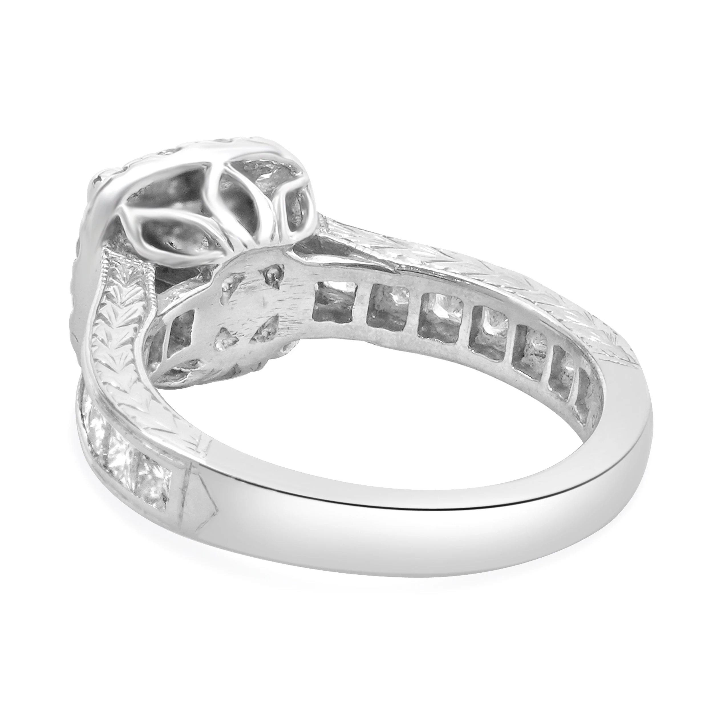 Neil Lane 14 Karat White Gold Princess Cut Diamond Engagement Ring - Image 3