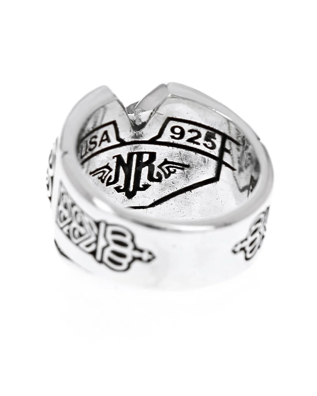 Night Rider Claddagh Ring in Sterling Silver - Image 2