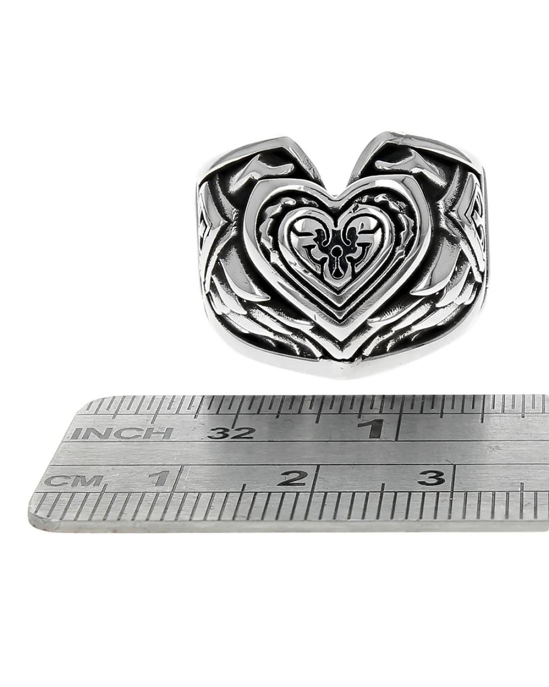 Night Rider Claddagh Ring in Sterling Silver - Image 3