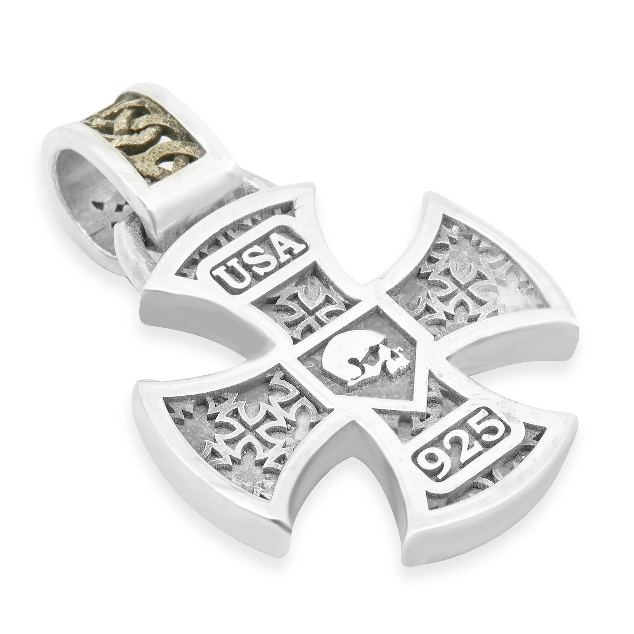 Nightrider Sterling Silver Cross Pendant - Image 2