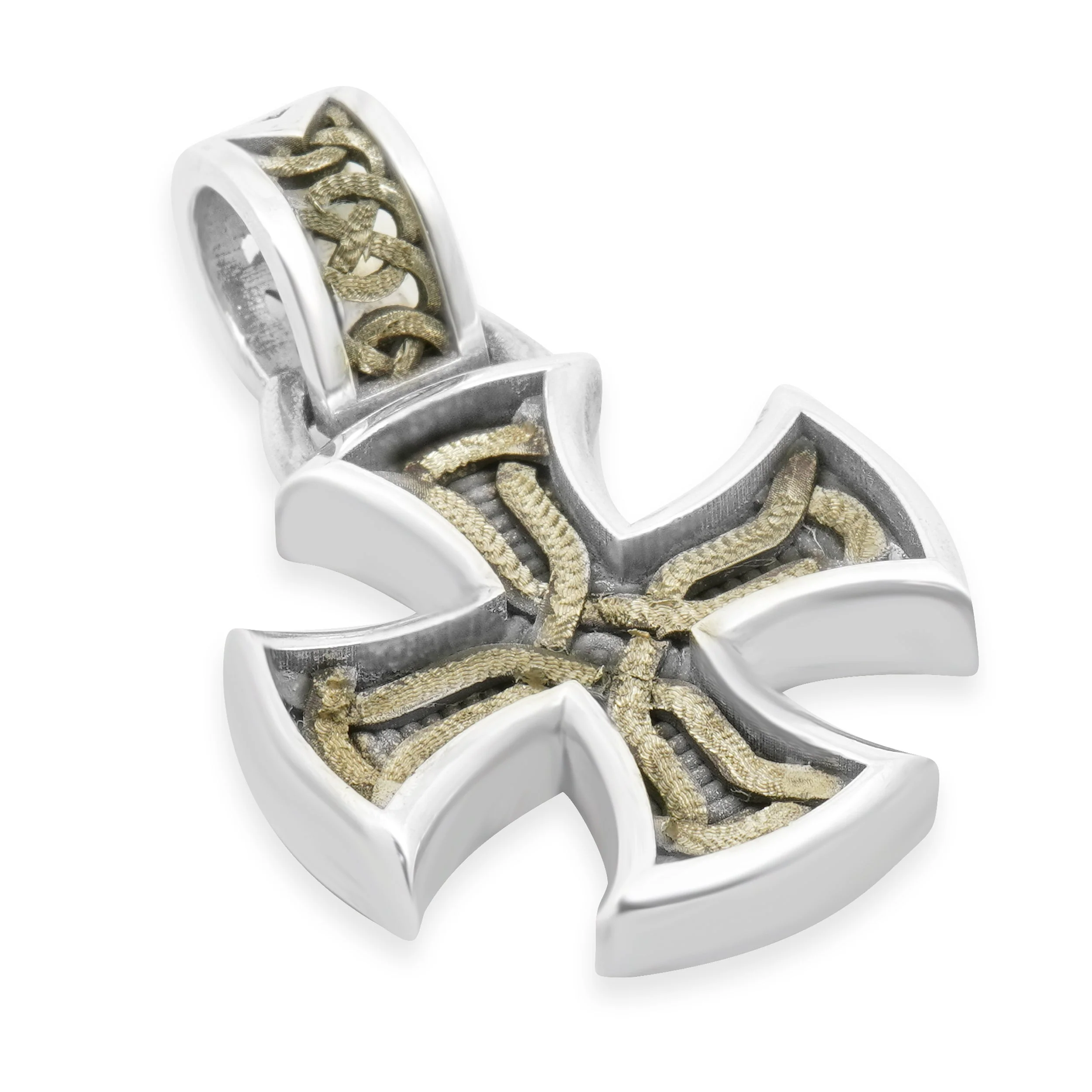 Nightrider Sterling Silver Cross Pendant - Image 3