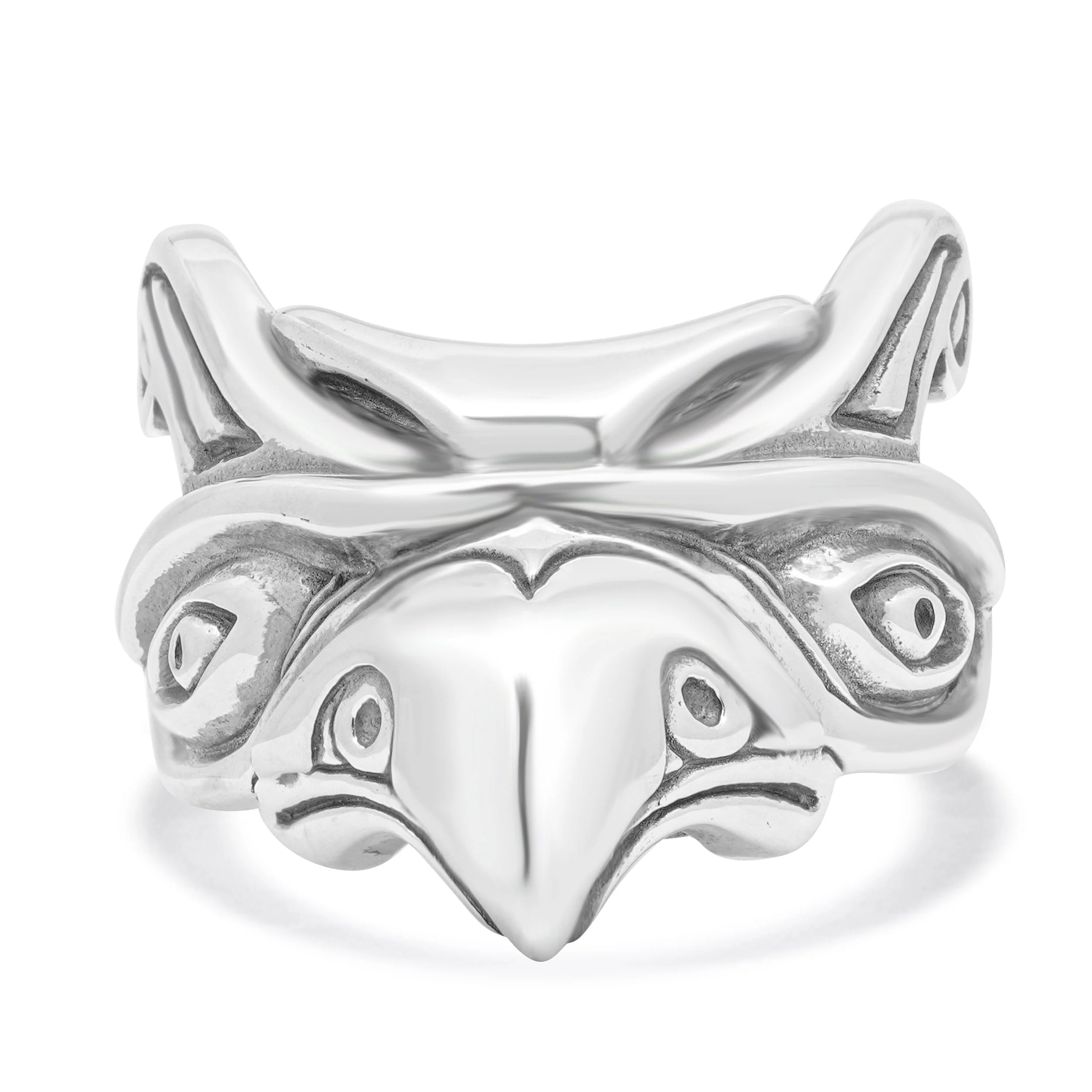 Nightrider Sterling Silver Hawk Ring