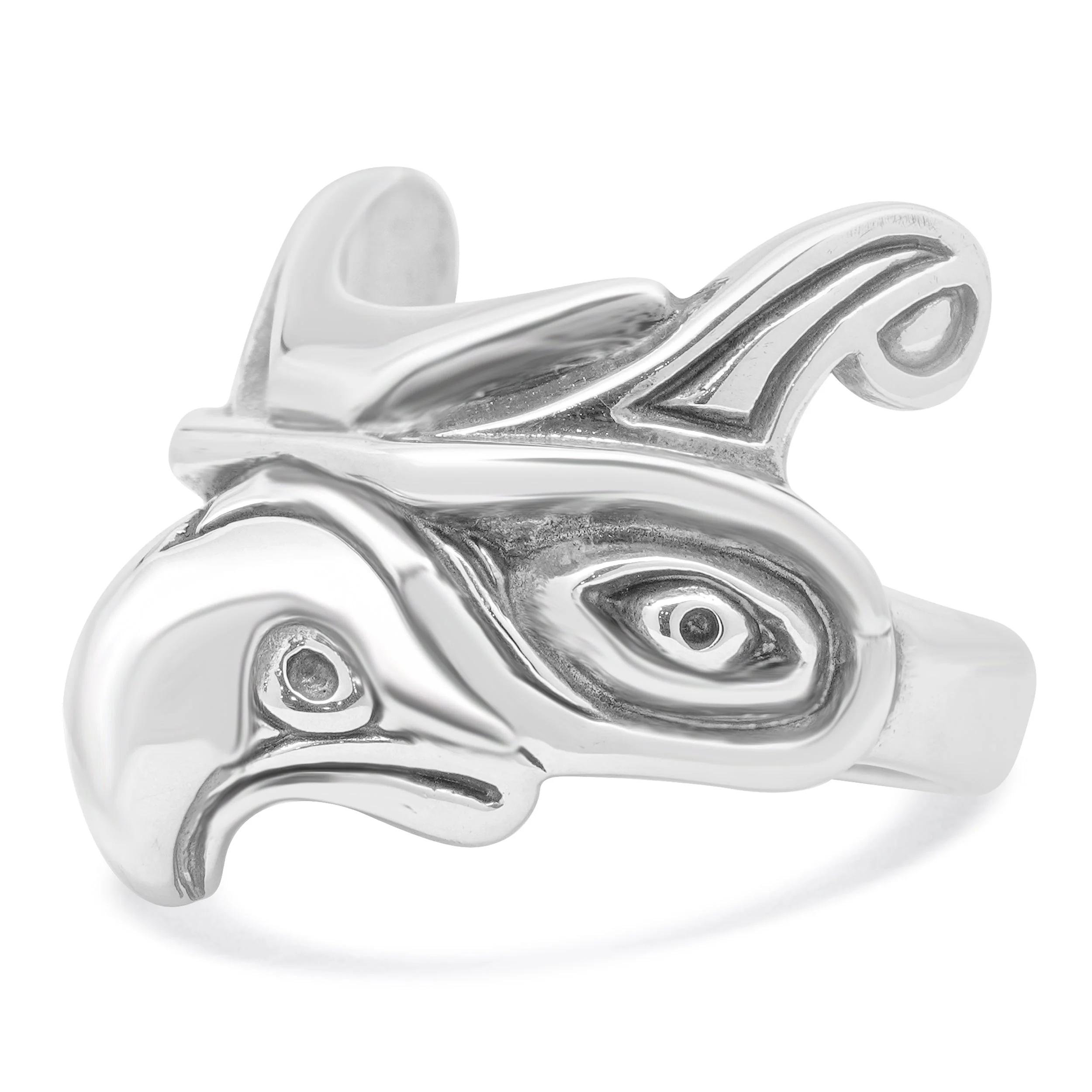 Nightrider Sterling Silver Hawk Ring - Image 2