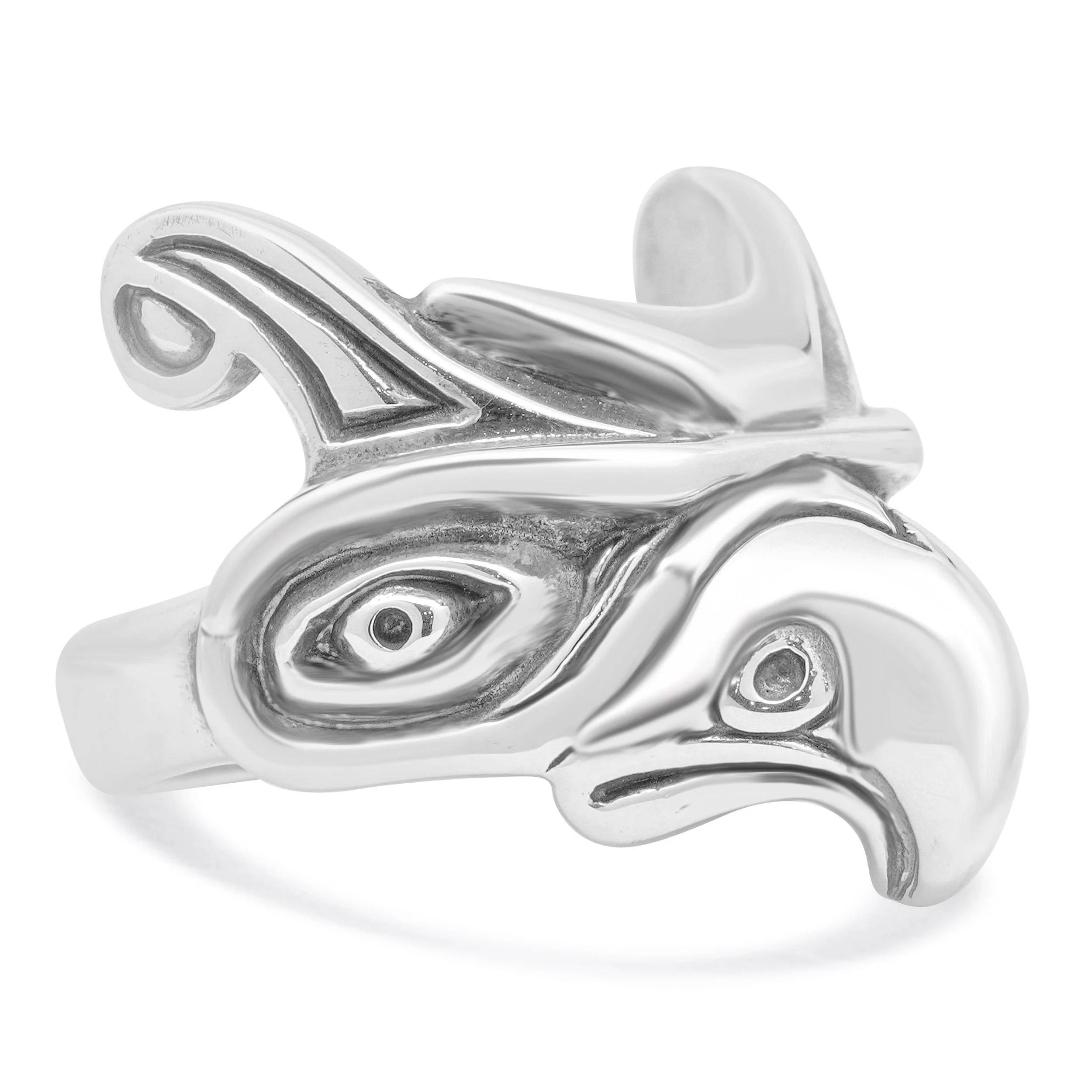 Nightrider Sterling Silver Hawk Ring - Image 4