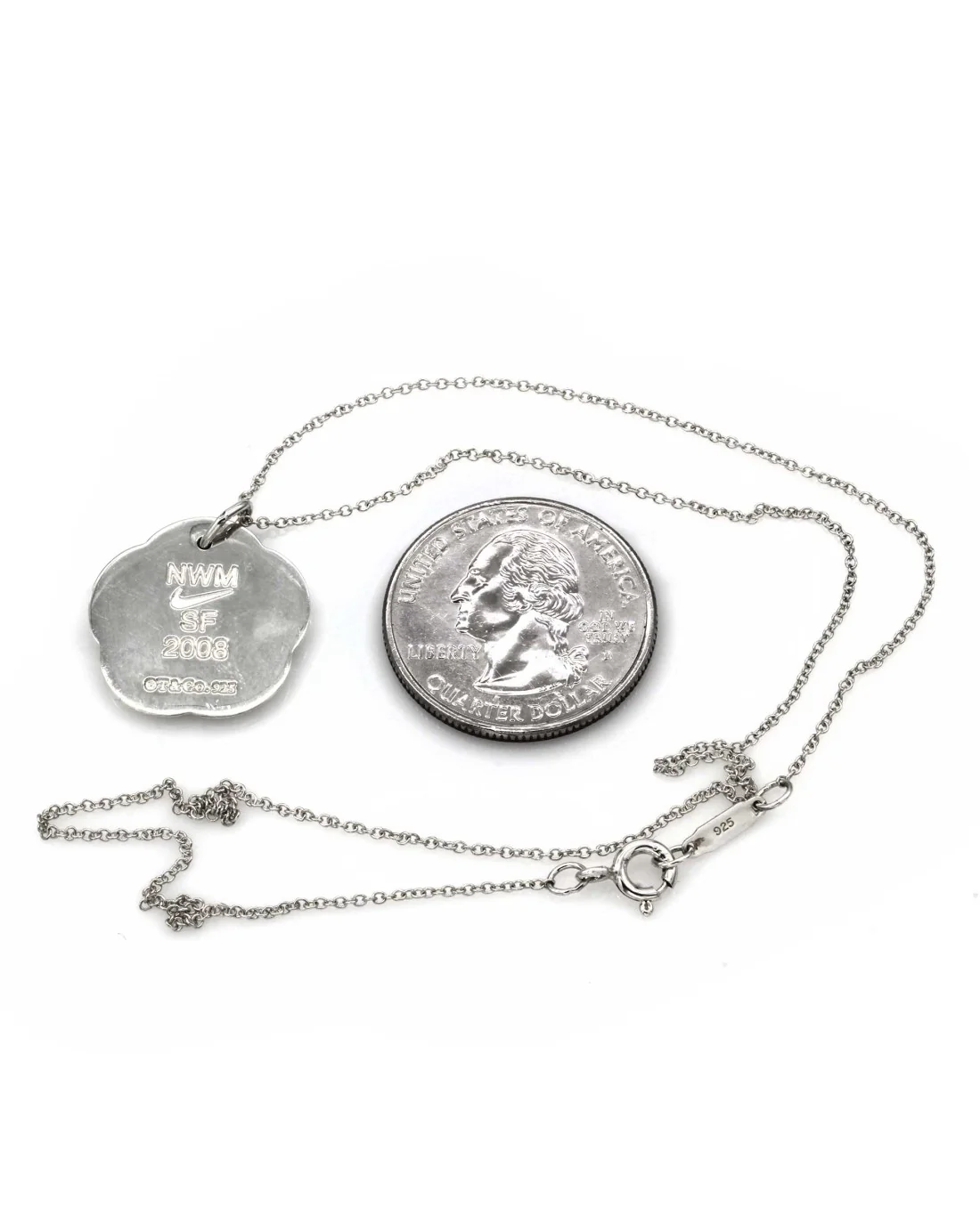 Nike San Fran Marathon Necklace in Silver - Image 2